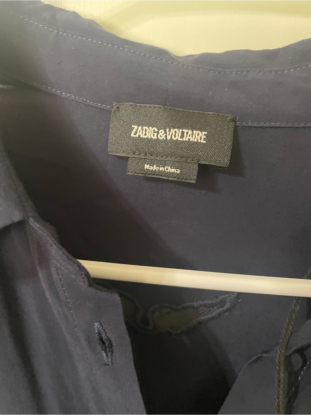 Zadig & Voltaire Thely Soft Navy Silk-Feel Blouse | NWT | Medium - Picture 5 of 12